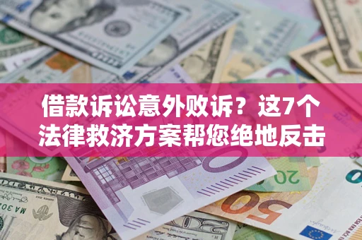 武汉借款诉讼意外败诉？这7个法律救济方案帮您绝地反击！