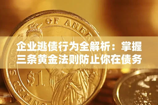 武汉企业逃债行为全解析：掌握三条黄金法则防止你在债务乱局中“踩雷”