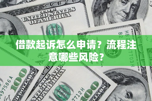 武汉借款起诉怎么申请？流程注意哪些风险？