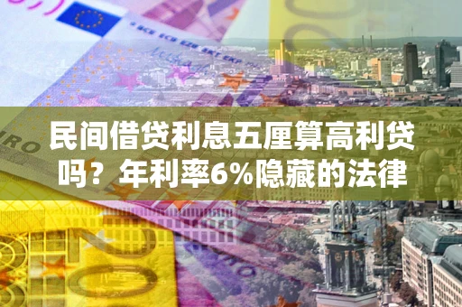 武汉民间借贷利息五厘算高利贷吗？年利率6%隐藏的法律风险全解析