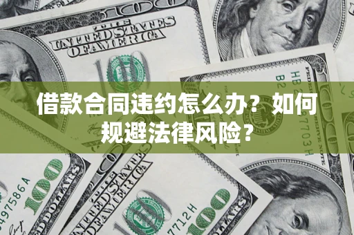 武汉借款合同违约怎么办？如何规避法律风险？
