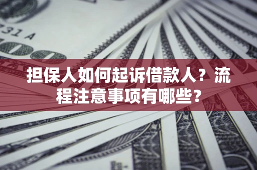 武汉担保人如何起诉借款人？流程注意事项有哪些？